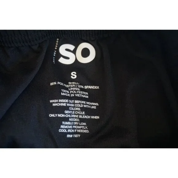 SO Juniors Athleisure Black Luxe Lined Shorts - Size S, NWT - Picture 6 of 6